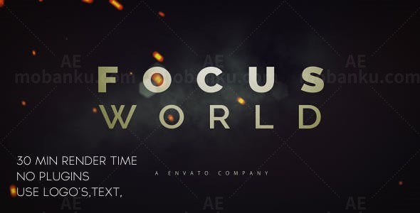 能量爆发标志展示AE模板