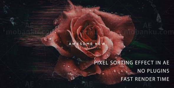 动感像素故障效果预告片AE模板