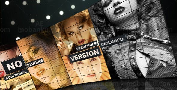 多屏幕相片墙效果广告AE模板