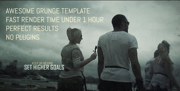 杂渍风格影视预告片AE模板