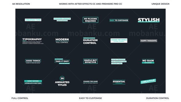 创意文字排版AE模板