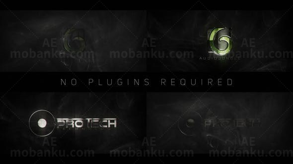 烟雾标志动画AE模板