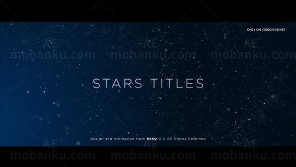 星光标题展示AE模板