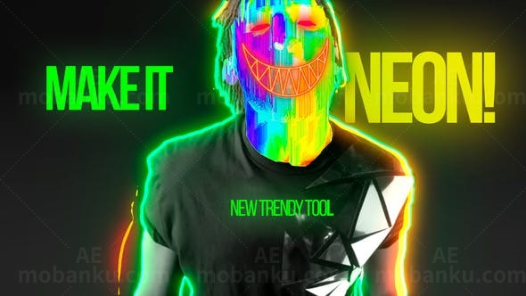 霓虹特效制作AE模板