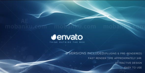 抽象流动粒子背景文字宣传片头AE模板