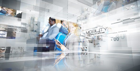 科技感空间图片视频开场AE模板