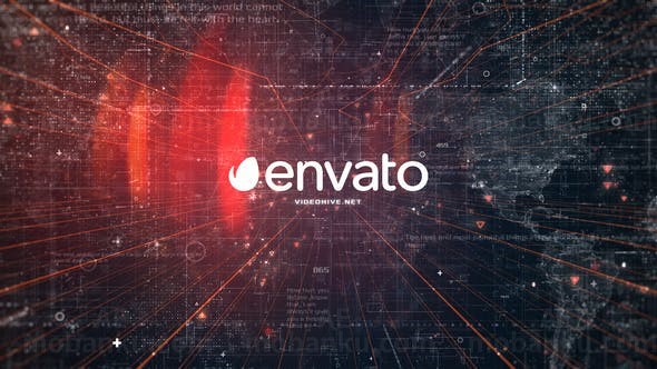 数字科技隧道片头AE模板