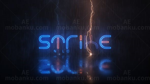 霓虹标志动画AE模板