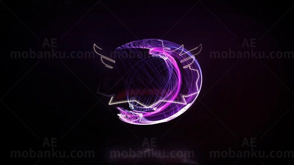 抽象故障效果标志动画AE模板