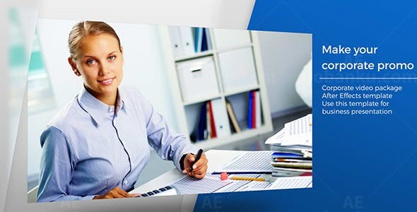 简洁商务公司展示宣传片头AE模板