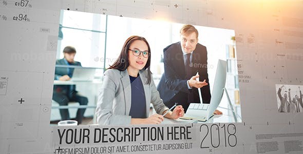 简洁科技感商务展示片头AE模板