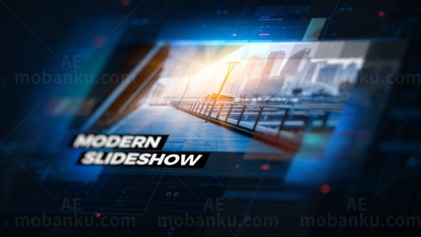 科技感图片介绍片头AE模板