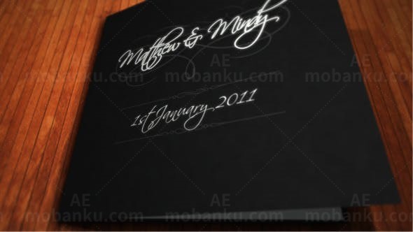 素描回忆效果婚礼相册AE模板