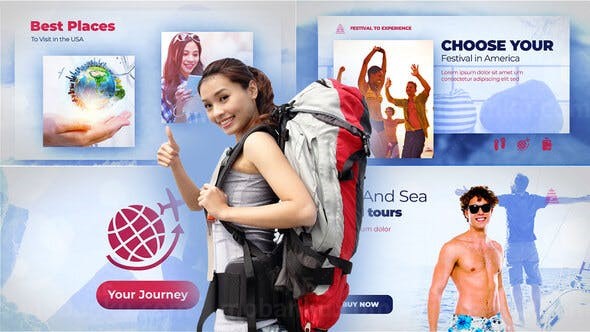 旅行宣传片AE模板