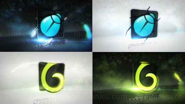 干净的粒子效果LOGO演绎AE模板