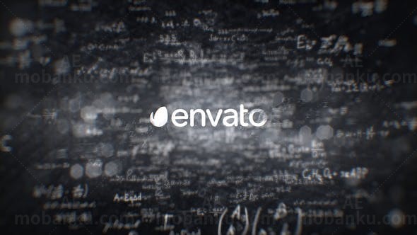 公式文字群科学标志动画AE模板