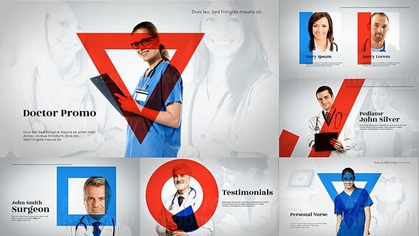 医疗健康宣传展示片头AE模板