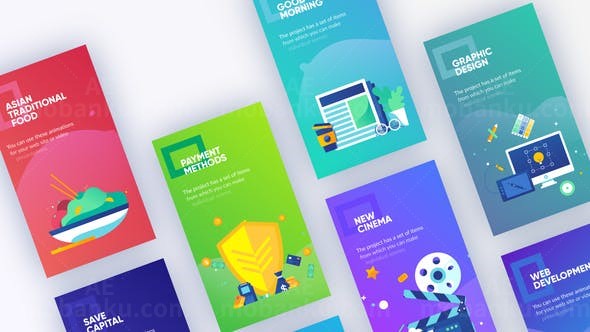 Instagram手机视频展示AE模板