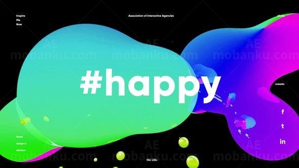 活力快速文字排版片头AE模板