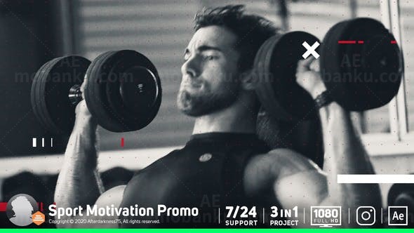 节奏运动片头AE模板