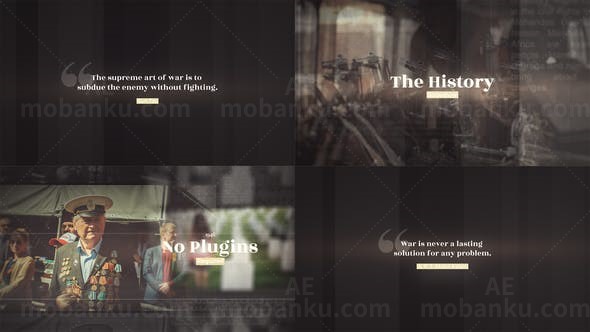 历史幻灯片AE模板