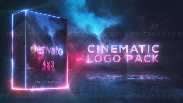 大气能量描边Logo动画AE模板