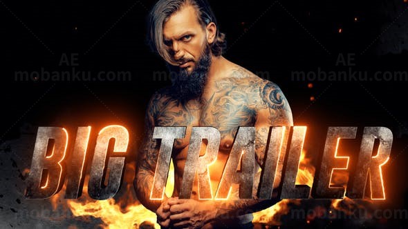 大气文字标题动作片宣传片头AE模板