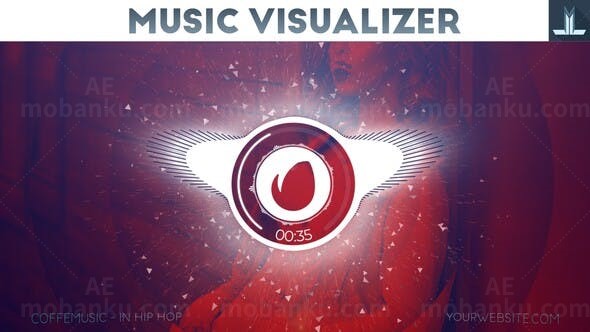 音乐波形可视化动画AE模板