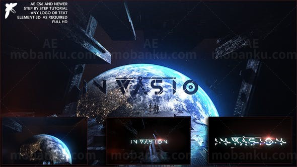 史诗空间标志动画AE模板