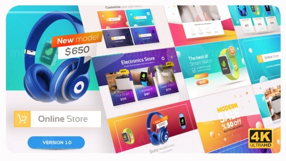 网络购物商品宣传促销包装AE模板