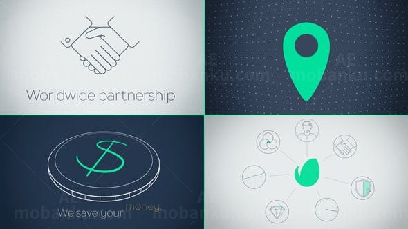 创意图形MG动画片头AE模板