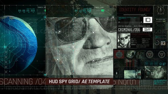 间谍侦探科技感视频片头AE模板