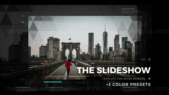 科技感幻灯片图片开场AE模板