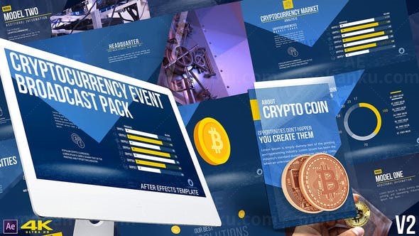 虚拟货币项目活动包装片头AE模板