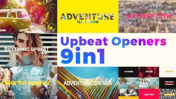 节奏感文字图片展示片头AE模板