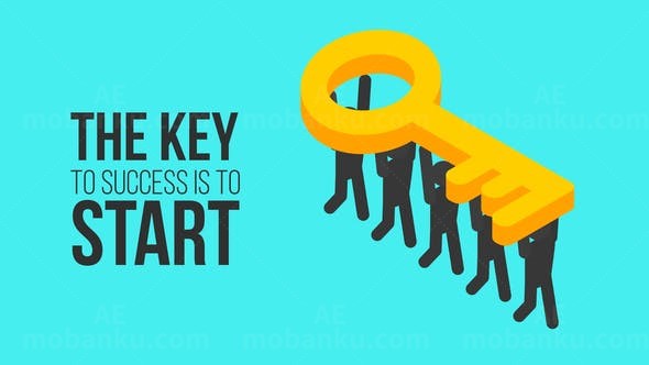 三维等距卡通小人物火柴人MG动画元素包AE模板