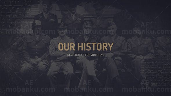 图文历史片头AE模板