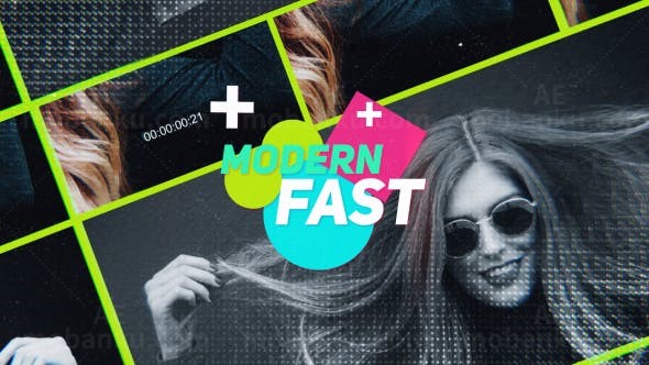 旅游时尚图片展示片头AE模板