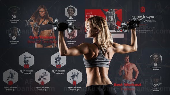 健身活动宣传包装片头AE模板