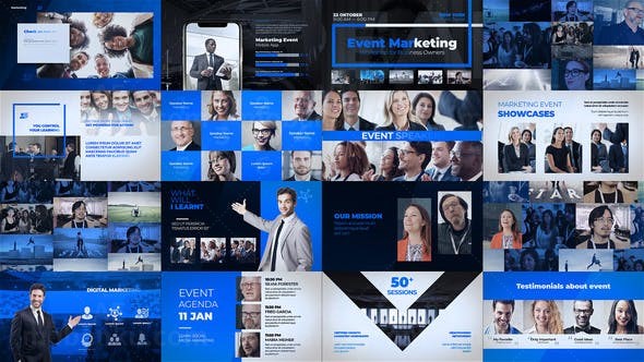 活动会议人员介绍片头AE模板