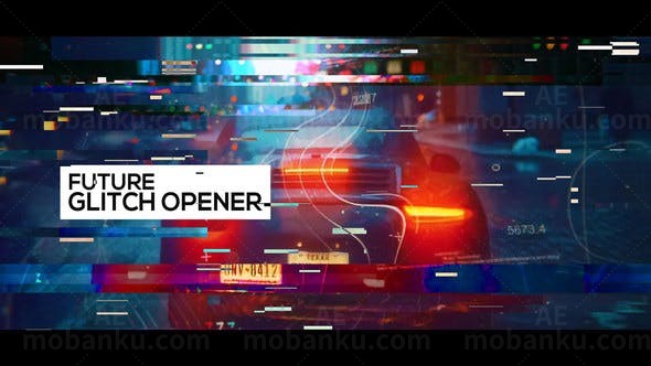 未来科技感视差图片开场AE模板