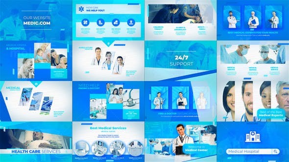 医疗机构宣传包装片头AE模板