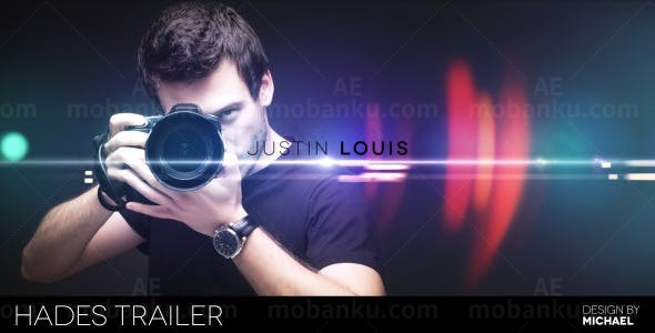 震撼光晕粒子效果电影预告AE模板