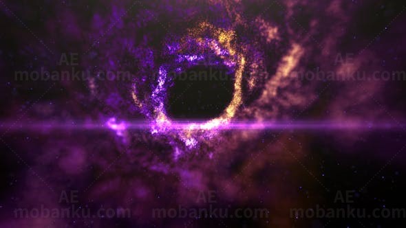 空间粒子漩涡Logo动画AE模板