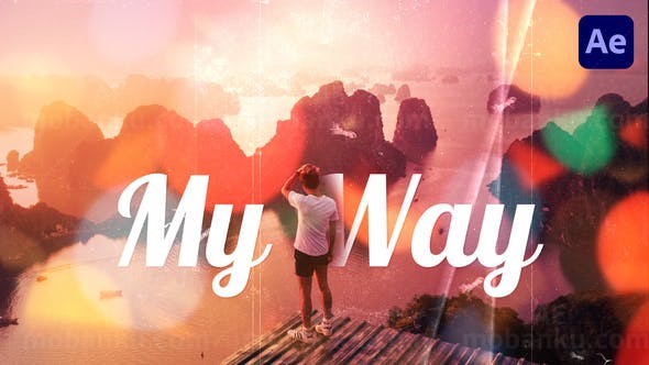 唯美光斑粒子回忆相册片头AE模板