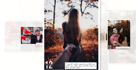 唯美爱情相册动画AE模版