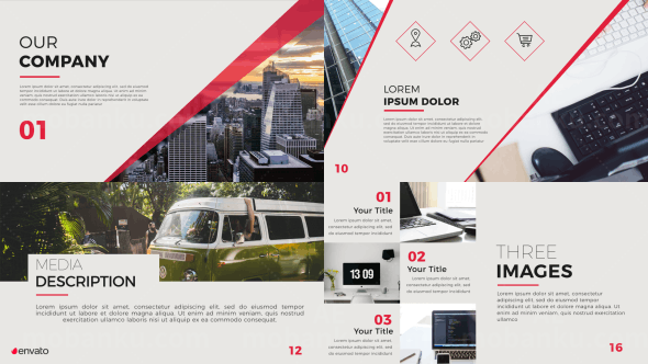 现代干净简洁商务宣传包装片头AE模板