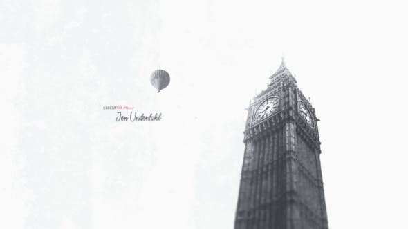 神秘创意黑白剪影片头AE模板