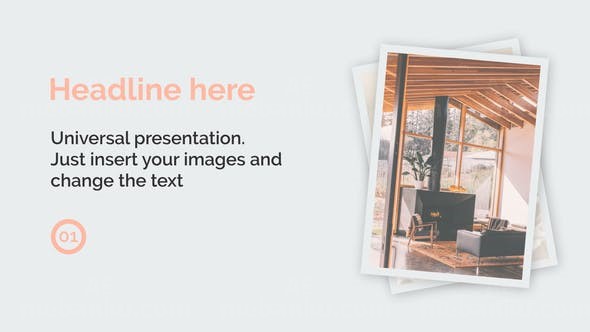 简洁个性化图片展示片头AE模板