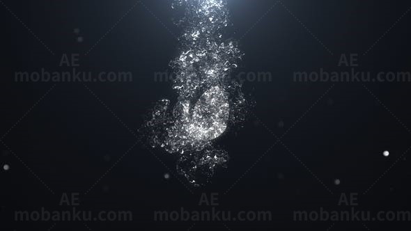 水流Logo动画AE模板